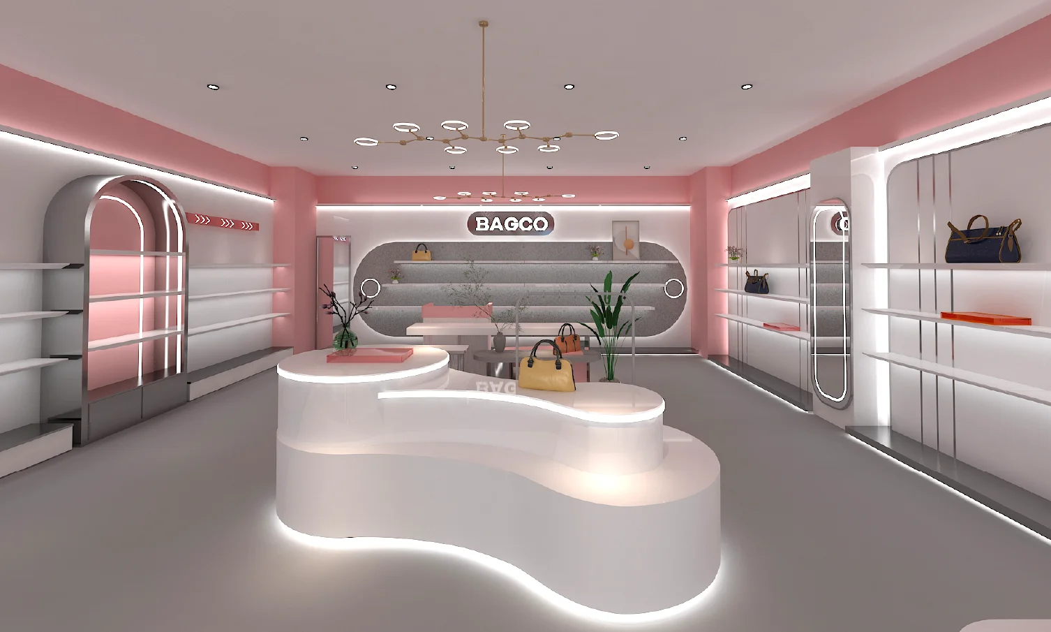Diseño interior tipo tienda dentro de tienda