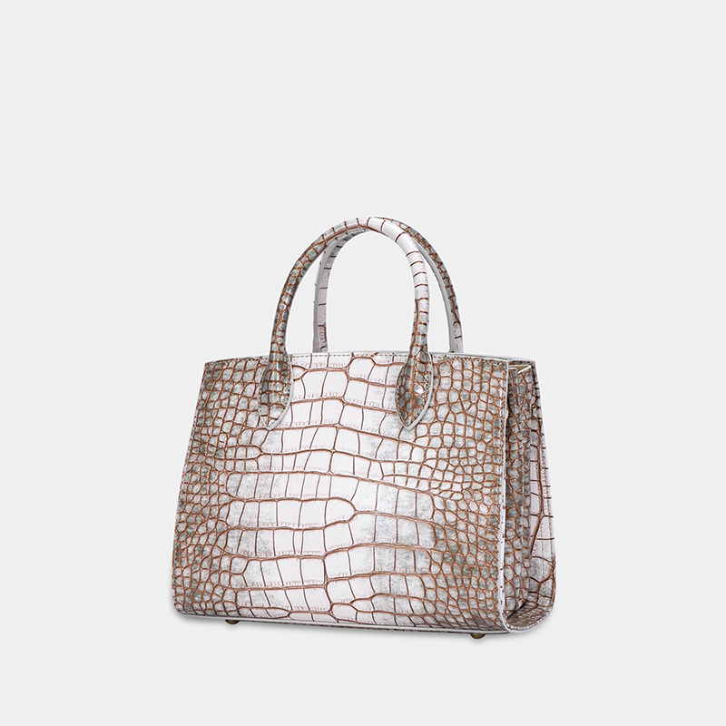 CHRISBELLA Tote bag - Croco Embossed Leather Large Handbag view 2