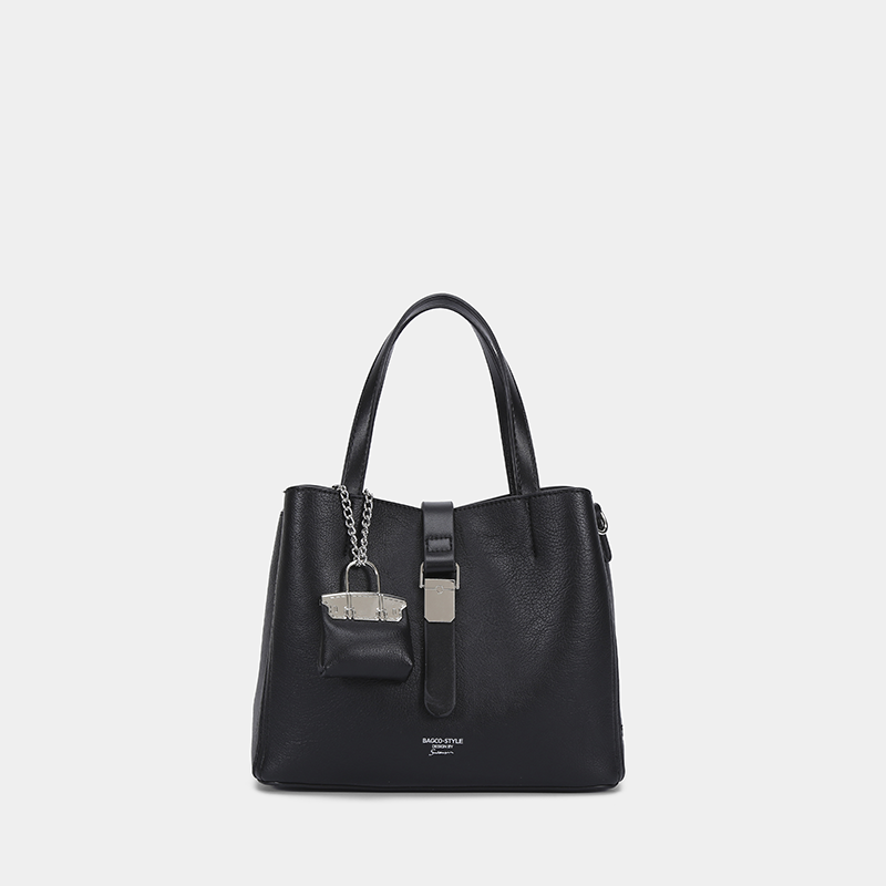 BAGCO Tote Bag Matte Pu Leather Minimalist Chic view 2