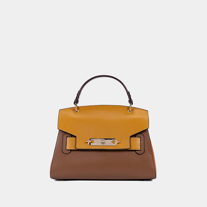 BAGCO Handbag Leather Color Block Contrast Women view 5