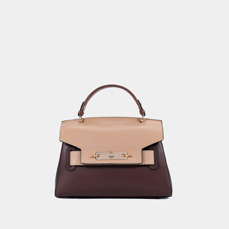 BAGCO Handbag Leather Color Block Contrast Women view 3