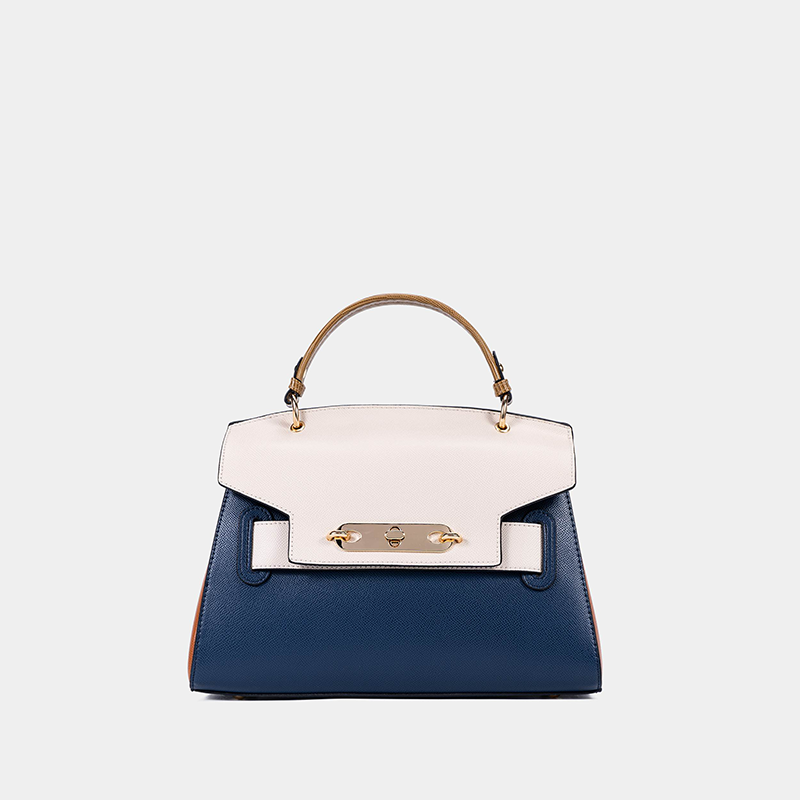 BAGCO Handbag Leather Color Block Contrast Women view 2