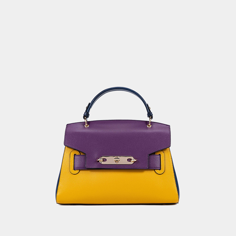 BAGCO Handbag Leather Color Block Contrast Women view 6