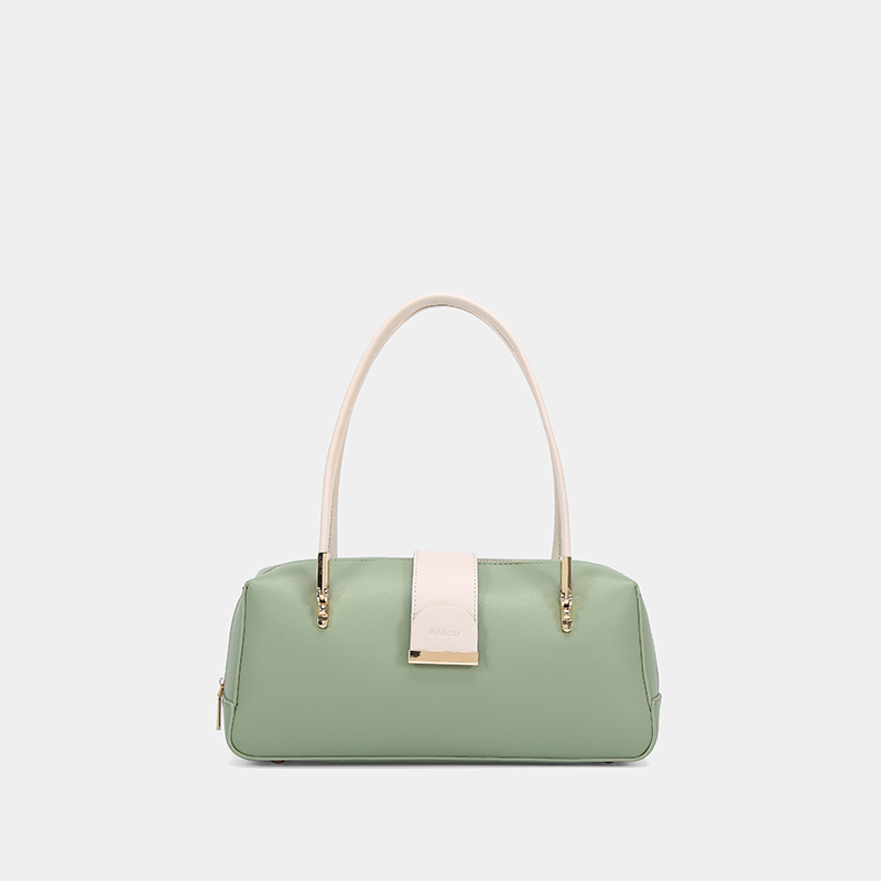 BAGCO Baguette Bag Leather Shoulder Bag Macaron Pastel Color view 3