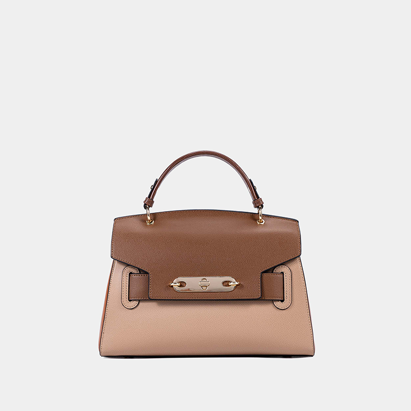BAGCO Handbag Leather Color Block Contrast Women view 4