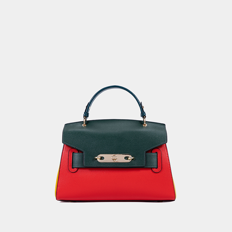 BAGCO Handbag Leather Color Block Contrast Women view 7
