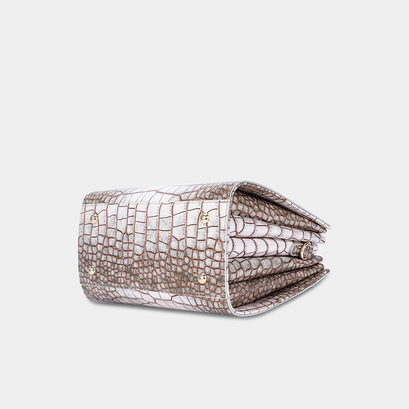 CHRISBELLA Tote bag - Croco Embossed Leather Large Handbag view 3