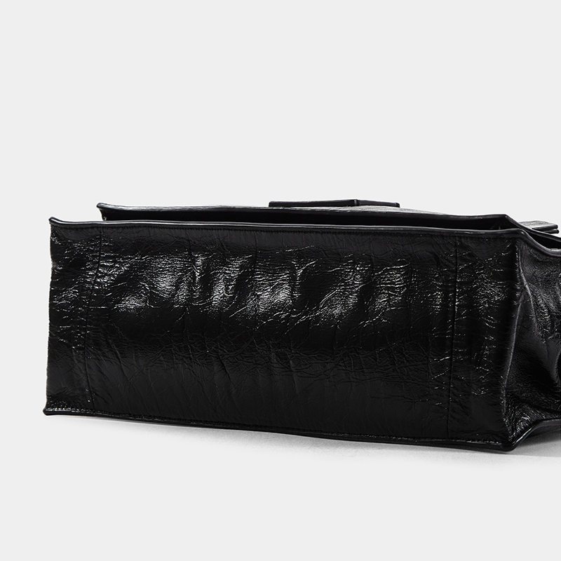 SUSEN Oil Waxed Leather City Moto Bag Vintage Style view 4