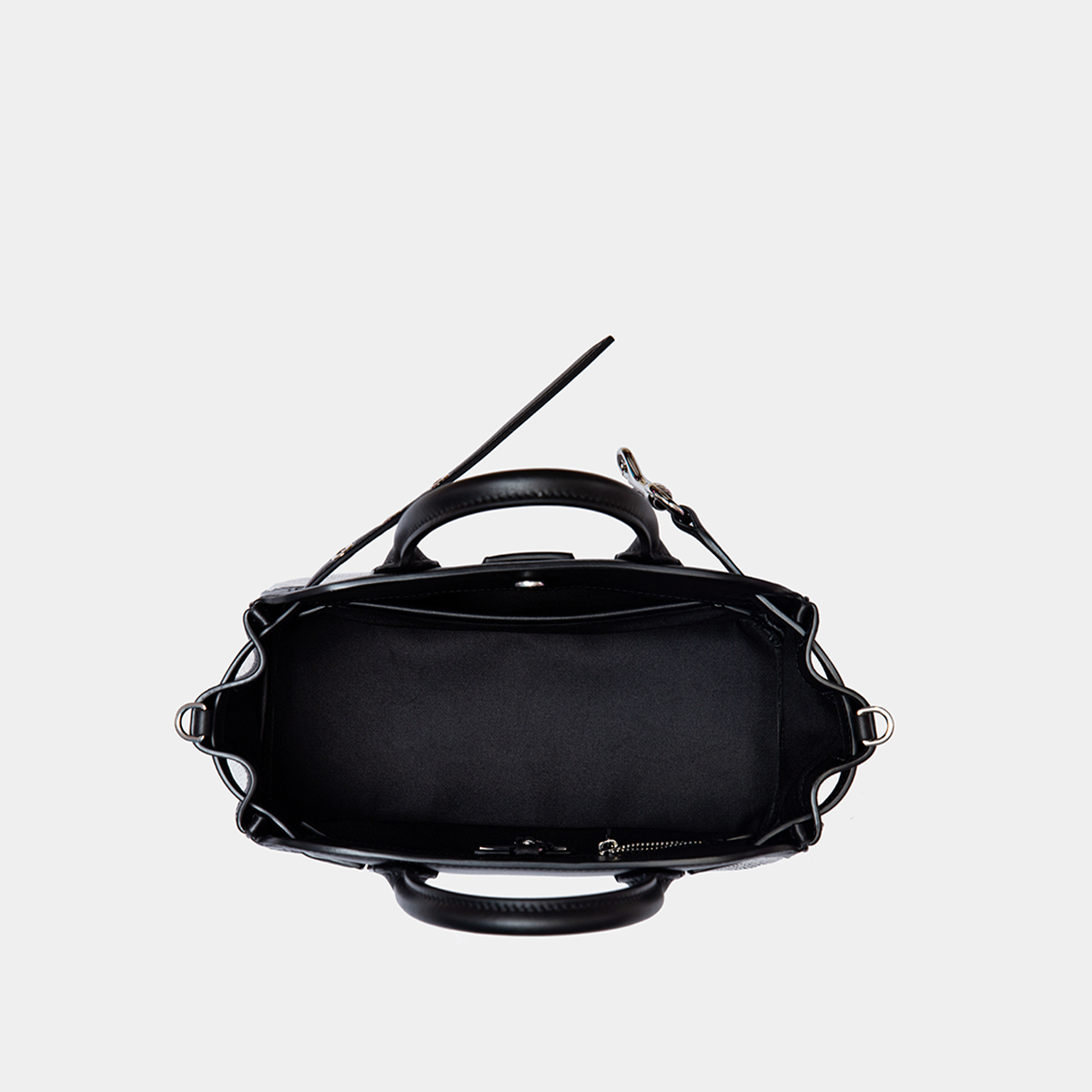 SUSEN Canvas Nappa Leather Handbag Top Handle Elegant view 2