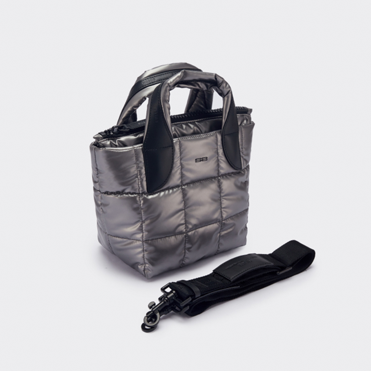 SUSEN PU Leather Puffer Bag Quilted Soft Cloud view 3