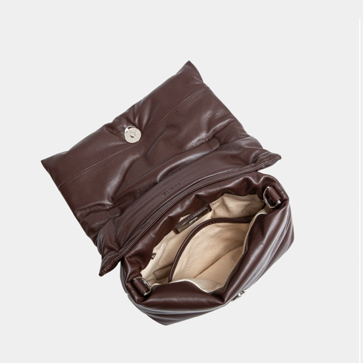 SUSEN Soft Calfskin Leather City Pillow Bag Bolster view 4