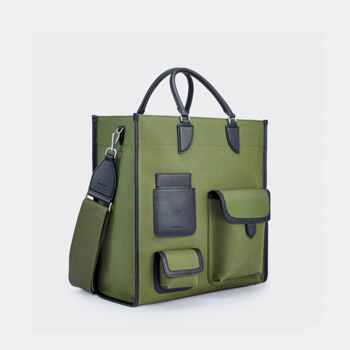 SUSEN Canvas Microfiber Vertical Tote Bag Slim Design view 2