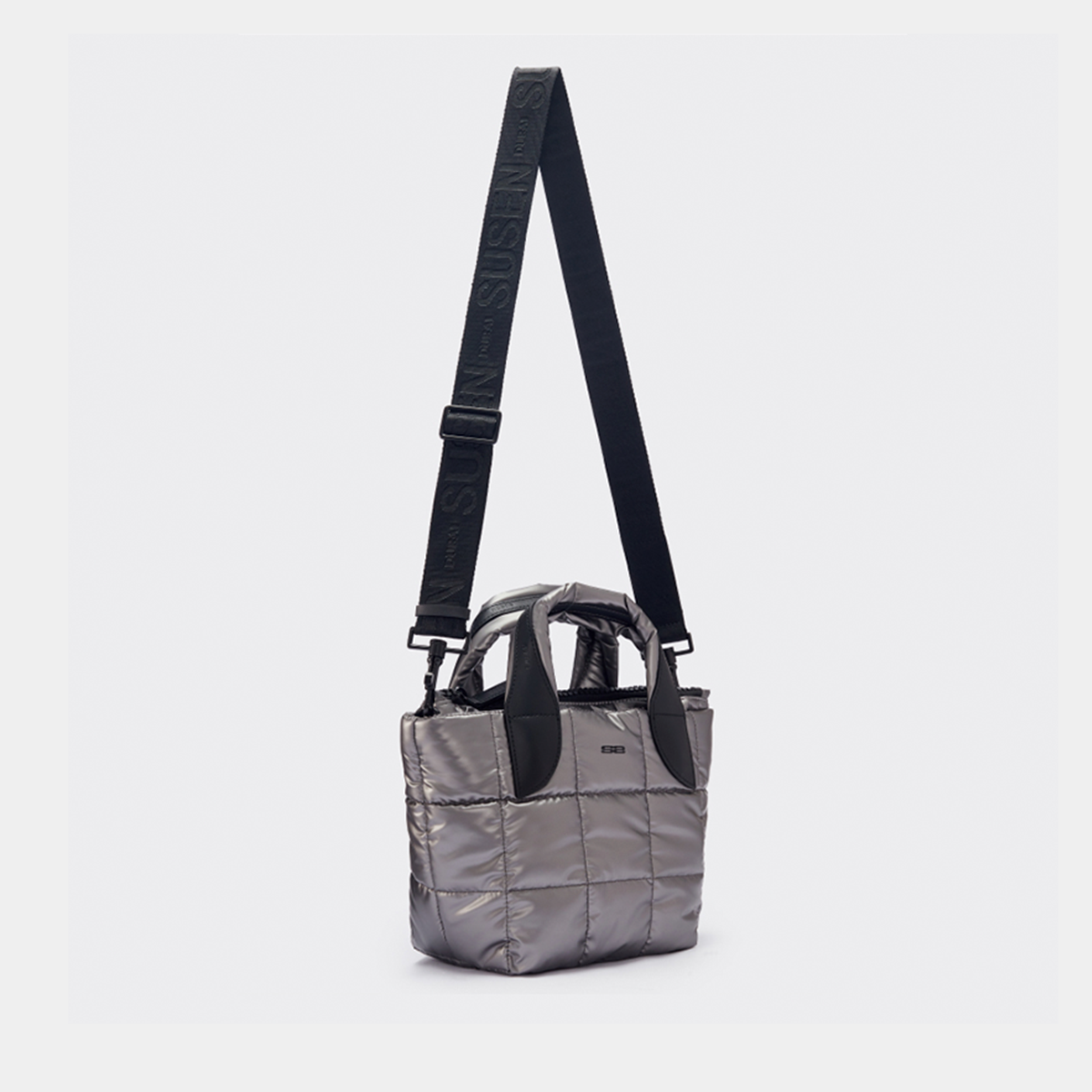 SUSEN PU Leather Puffer Bag Quilted Soft Cloud view 4