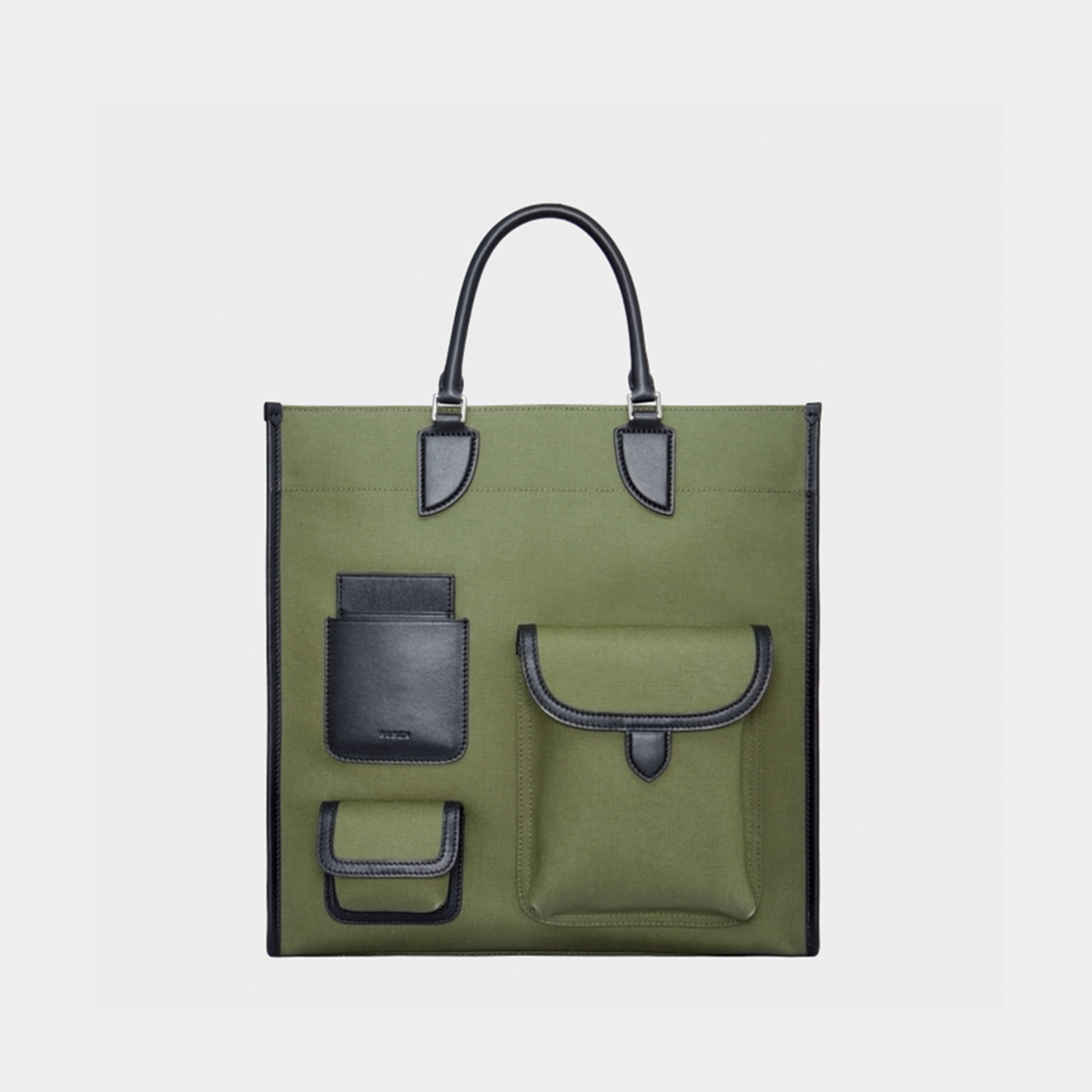 SUSEN Canvas Microfiber Vertical Tote Bag Slim Design