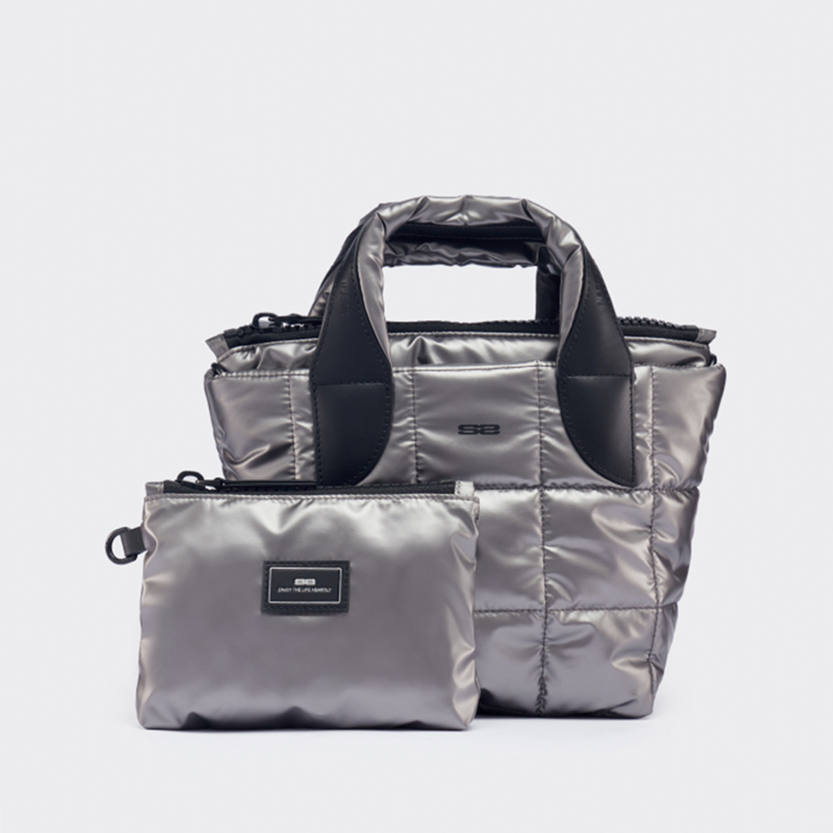 SUSEN PU Leather Puffer Bag Quilted Soft Cloud view 2